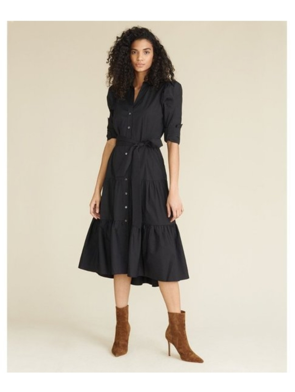 VERONICA BEARD ZEILA SHIRT DRESS STRETCH COTTON SHIRTDRESS